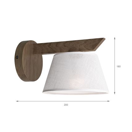 Brilagi - LED Nástenné svietidlo ANTHONY 1xE14/40W/230V dub orech/biela