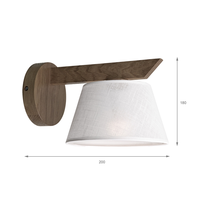Brilagi - LED Nástenné svietidlo ANTHONY 1xE14/40W/230V dub orech/biela