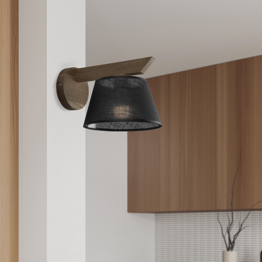 Brilagi - LED Nástenné svietidlo ANTHONY 1xE14/40W/230V dub orech/čierna