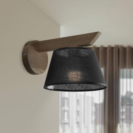 Brilagi - LED Nástenné svietidlo ANTHONY 1xE14/40W/230V dub orech/čierna