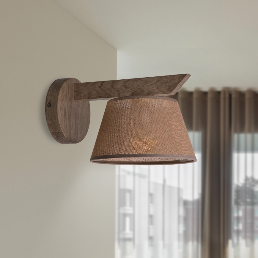 Brilagi - LED Nástenné svietidlo ANTHONY 1xE14/40W/230V dub orech/tmavohnedá
