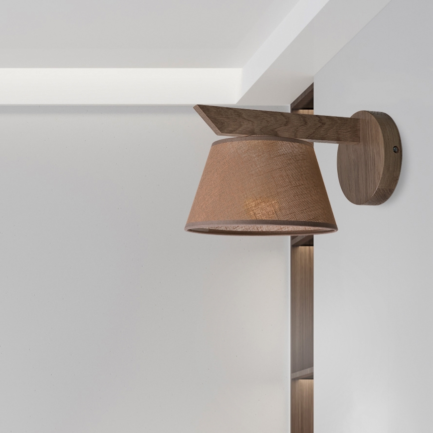 Brilagi - LED Nástenné svietidlo ANTHONY 1xE14/40W/230V dub orech/tmavohnedá