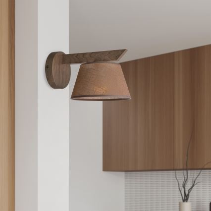 Brilagi - LED Nástenné svietidlo ANTHONY 1xE14/40W/230V dub orech/tmavohnedá