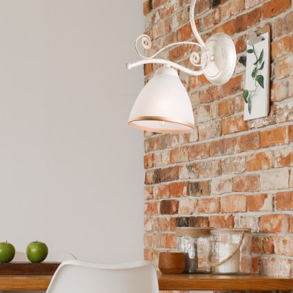Brilagi - LED nástenné svietidlo ANTICO 1xE27/60W/230V 3000K biela patina