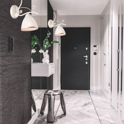 Brilagi - LED nástenné svietidlo ANTICO 1xE27/60W/230V 3000K biela patina