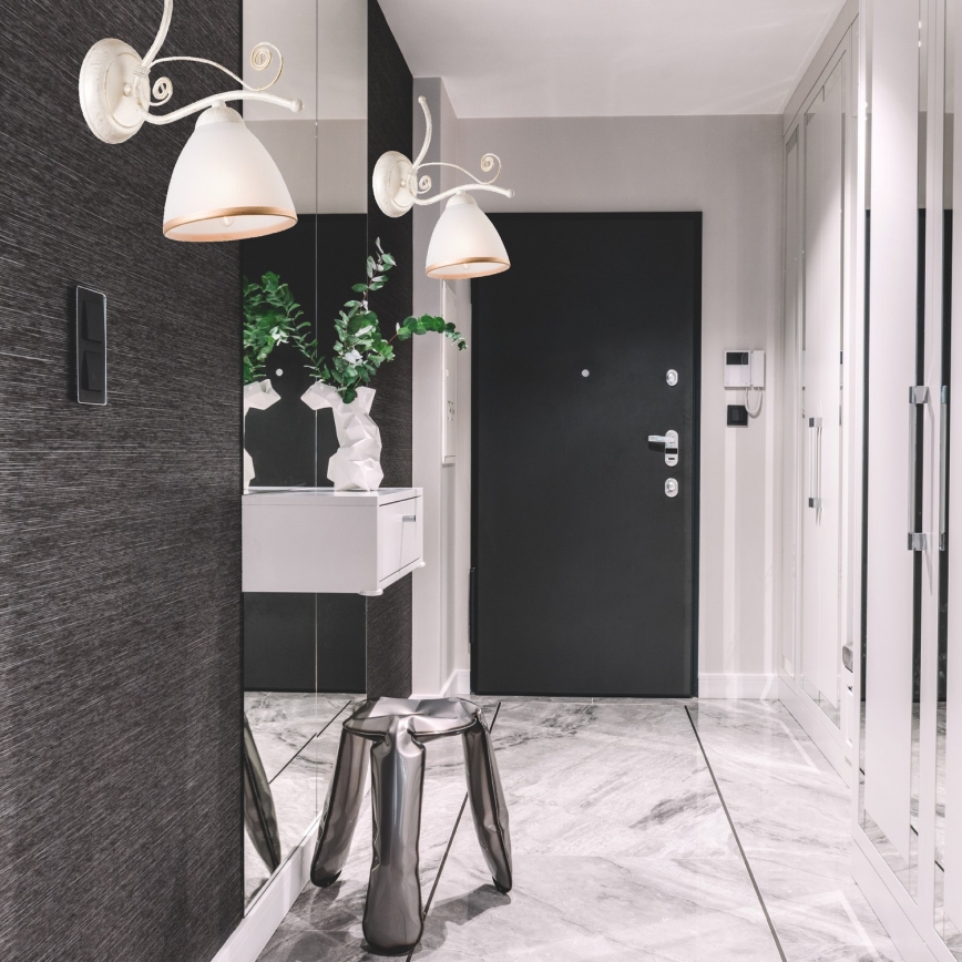 Brilagi - LED nástenné svietidlo ANTICO 1xE27/60W/230V biela patina