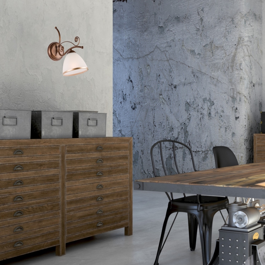 Brilagi - LED Nástenné svietidlo ANTICO 1xE27/60W/230V bronz patina