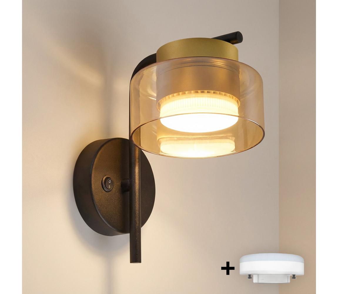 Brilagi - LED Nástenné svietidlo AURA LUX 1xGX53/30W/230V čierna/zlatá WO-OEM-CF-11-GLD