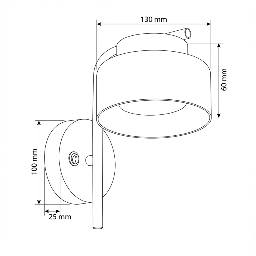 Brilagi - LED Nástenné svietidlo AURA LUX 1xGX53/30W/230V čierna/zlatá