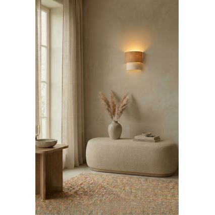 Brilagi - LED nástenné svietidlo BOHO ECO 1xE27/10W/230V béžová/krémová
