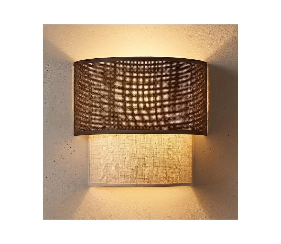 Brilagi - LED nástenné svietidlo BOHO ECO 1xE27/10W/230V hnedá/krémová 8590828052777