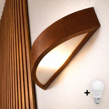 Brilagi - LED nástenné svietidlo CARVALHO 1xE27/15W/230V dub čerešňa
