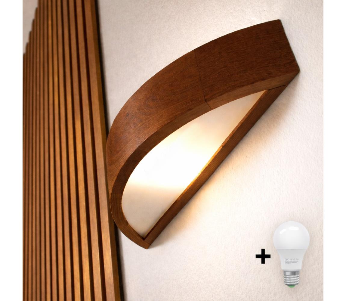Brilagi - LED nástenné svietidlo CARVALHO 1xE27/15W/230V dub čerešňa 8590828607229