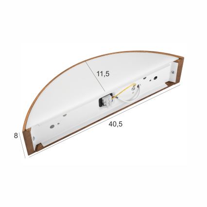 Brilagi - LED nástenné svietidlo CARVALHO 1xE27/15W/230V dub čerešňa