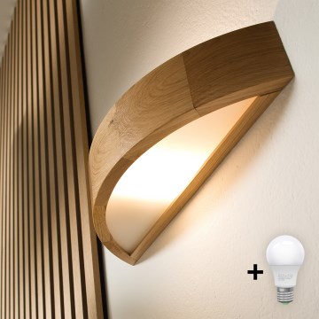 Brilagi - LED nástenné svietidlo CARVALHO 1xE27/15W/230V dub