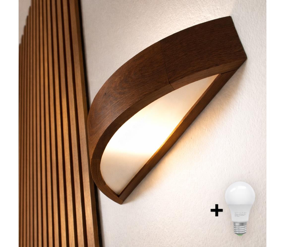 Brilagi - LED Nástenné svietidlo CARVALHO 1xE27/15W/230V dub orech 8590828607236