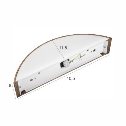 Brilagi - LED Nástenné svietidlo CARVALHO 1xE27/60W/230V dub orech