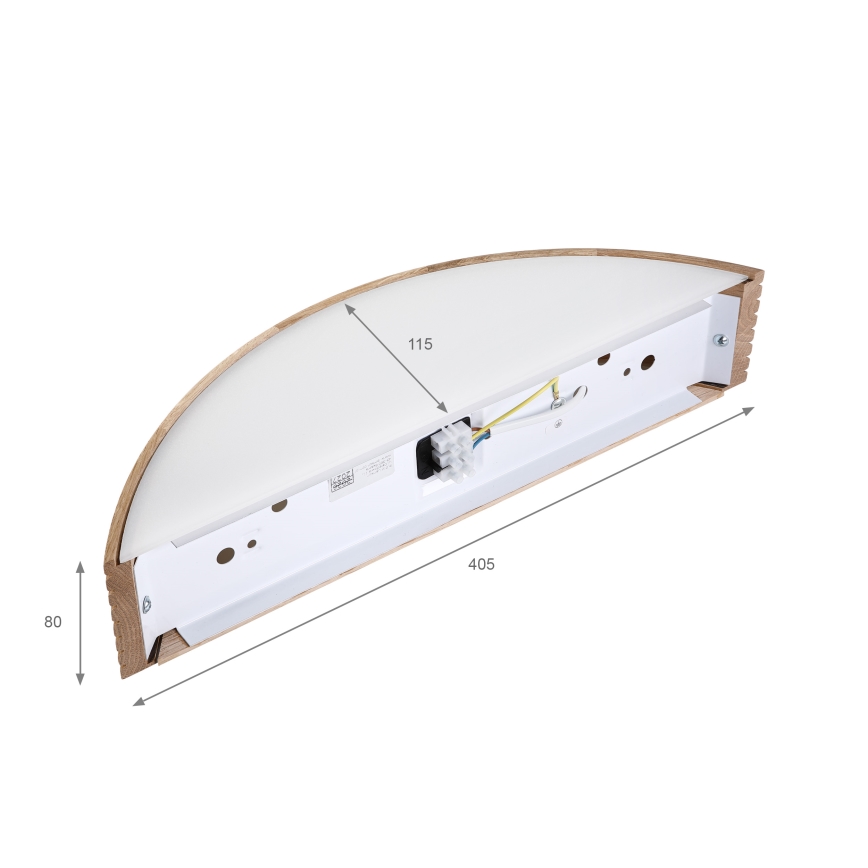 Brilagi - LED nástenné svietidlo CARVALHO MODERN 3xE27/60W/230V dub