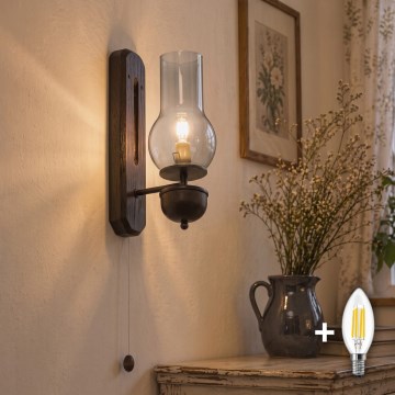 BRILAGI - LED nástenné svietidlo COTTAGE 1xE14/40W/230V buk/dymová sivá
