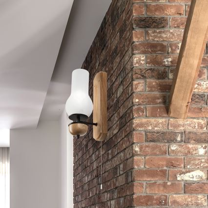 Brilagi - LED Nástenné svietidlo COTTAGE 1xE14/40W/230V dub/biela
