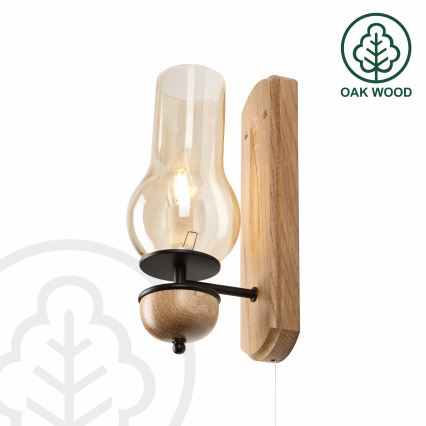 Brilagi - LED Nástenné svietidlo COTTAGE 1xE14/40W/230V dub/hnedá