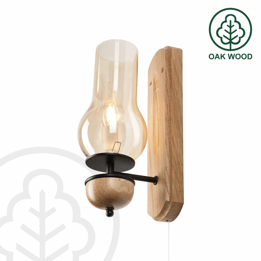 Brilagi - LED Nástenné svietidlo COTTAGE 1xE14/40W/230V dub/hnedá