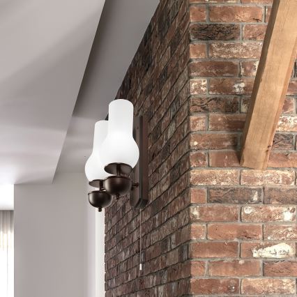 Brilagi - LED Nástenné svietidlo COTTAGE 2xE14/40W/230V buk/biela