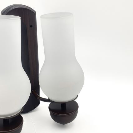 Brilagi - LED Nástenné svietidlo COTTAGE 2xE14/40W/230V buk/biela