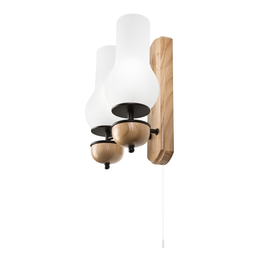 Brilagi - LED Nástenné svietidlo COTTAGE 2xE14/40W/230V dub/biela