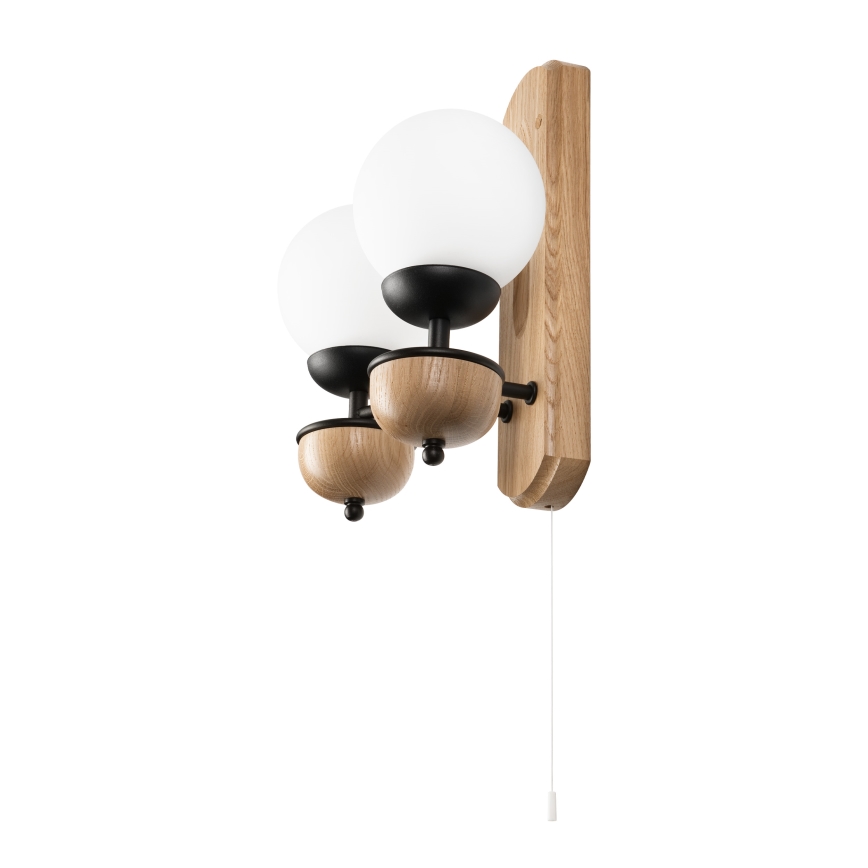 Brilagi - LED Nástenné svietidlo COTTAGE 2xG9/40W/230V dub/biela