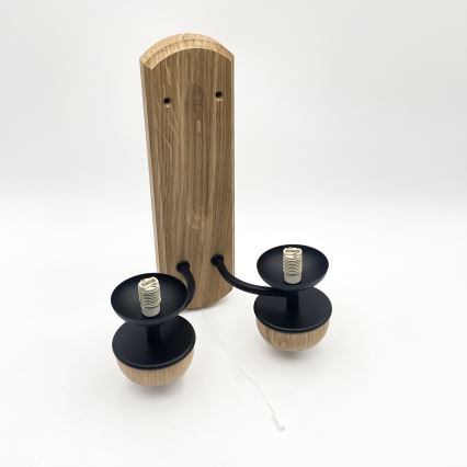 Brilagi - LED Nástenné svietidlo COTTAGE 2xG9/40W/230V dub/biela