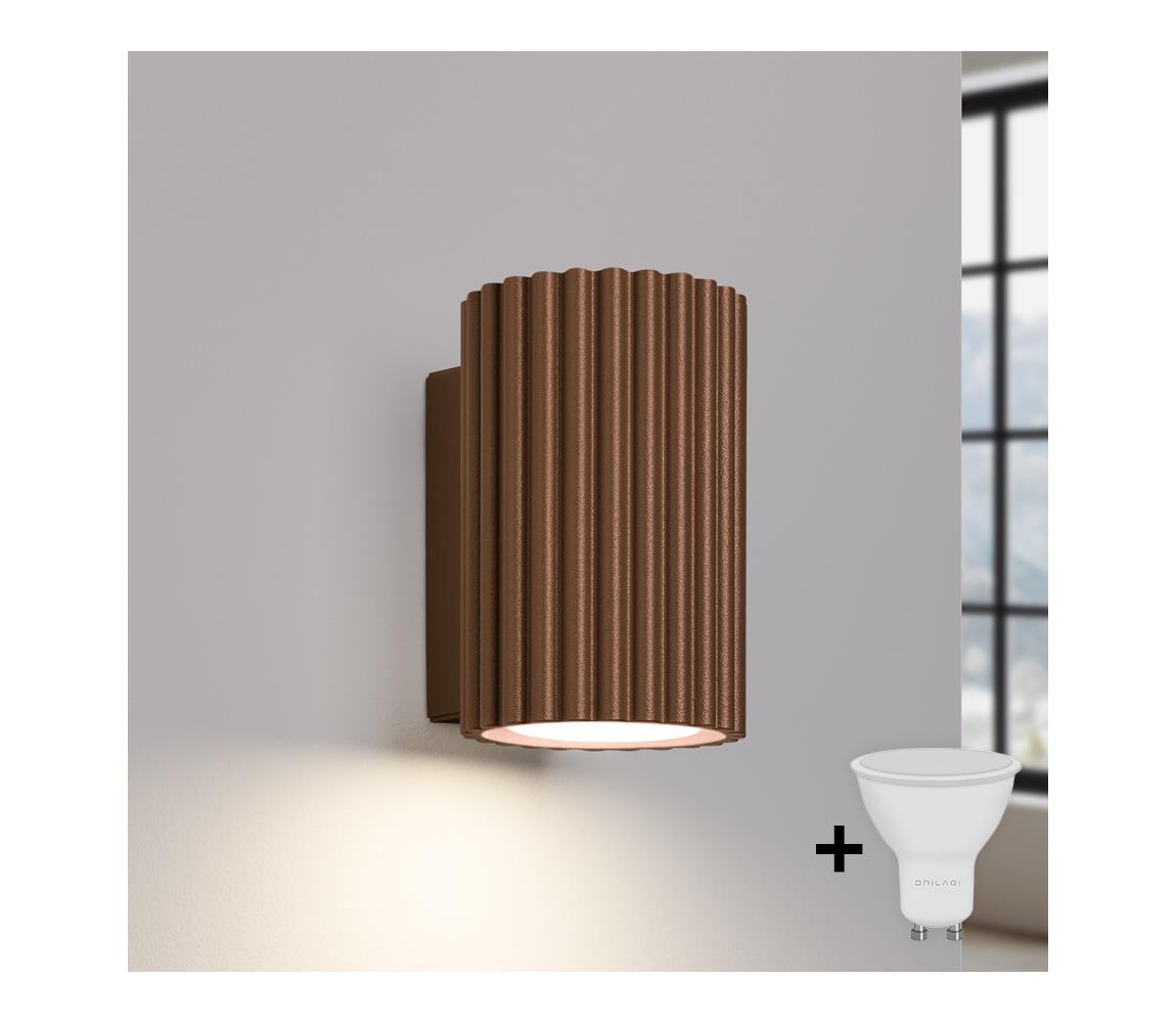 Brilagi - LED Nástenné svietidlo CRESTO 1xGU10/10W/230V 10 cm hnedé BR.1968