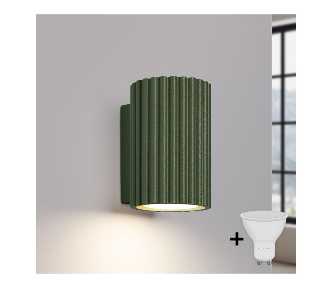 Brilagi - LED nástenné svietidlo CRESTO 1xGU10/10W/230V 10 cm zelená BR.1656