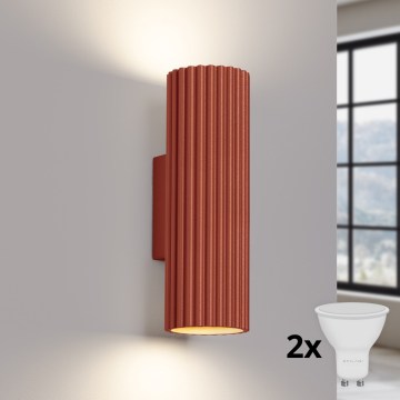 BRILAGI - LED nástenné svietidlo CRESTO 2xGU10/10W/230V 20 cm oranžové