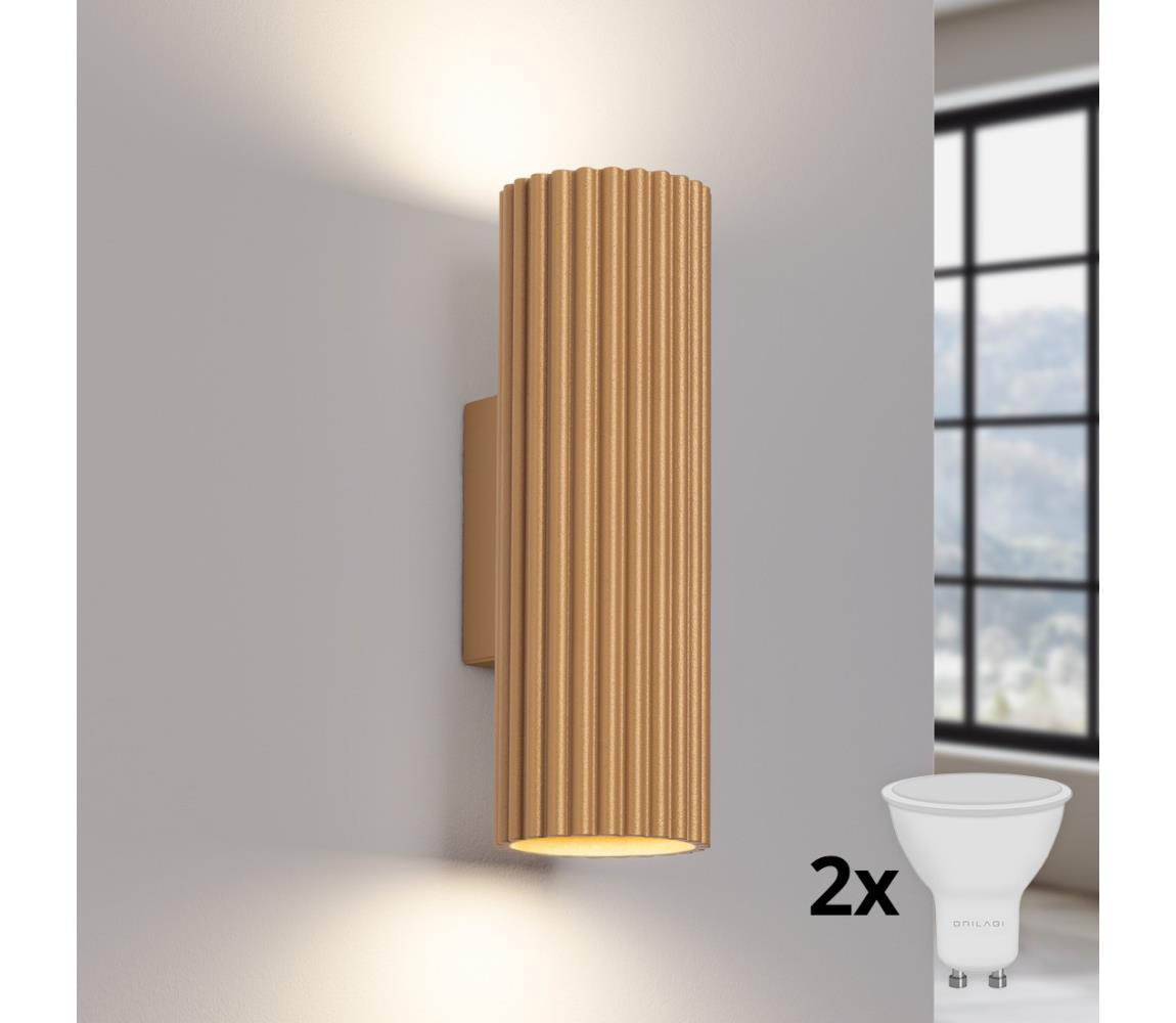 Brilagi - LED nástenné svietidlo CRESTO 2xGU10/10W/230V 20 cm zlaté BR.1651