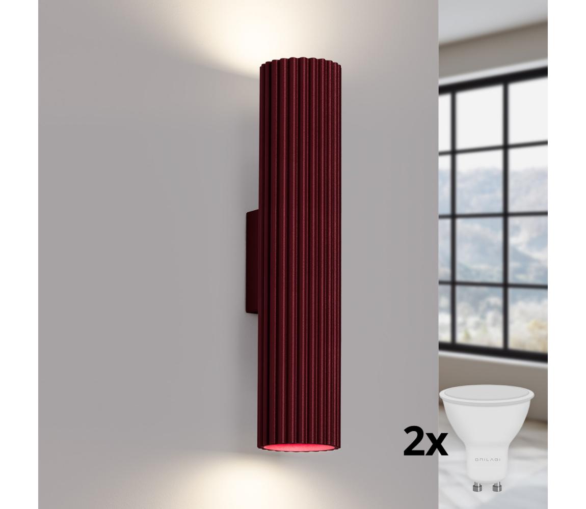 Brilagi - LED nástenné svietidlo CRESTO 2xGU10/10W/230V 30 cm bordové BR.1927