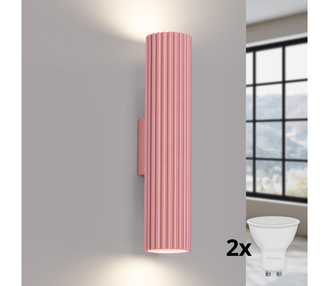 Brilagi - LED nástenné svietidlo CRESTO 2xGU10/10W/230V 30 cm ružové BR.1940