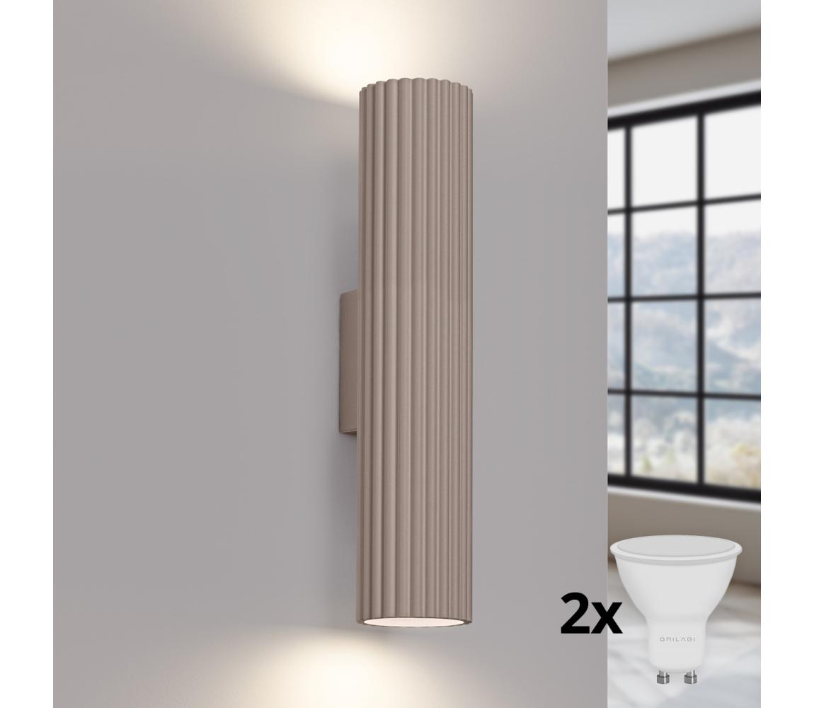 Brilagi - LED nástenné svietidlo CRESTO 2xGU10/10W/230V 30 cm taupe BR.1776