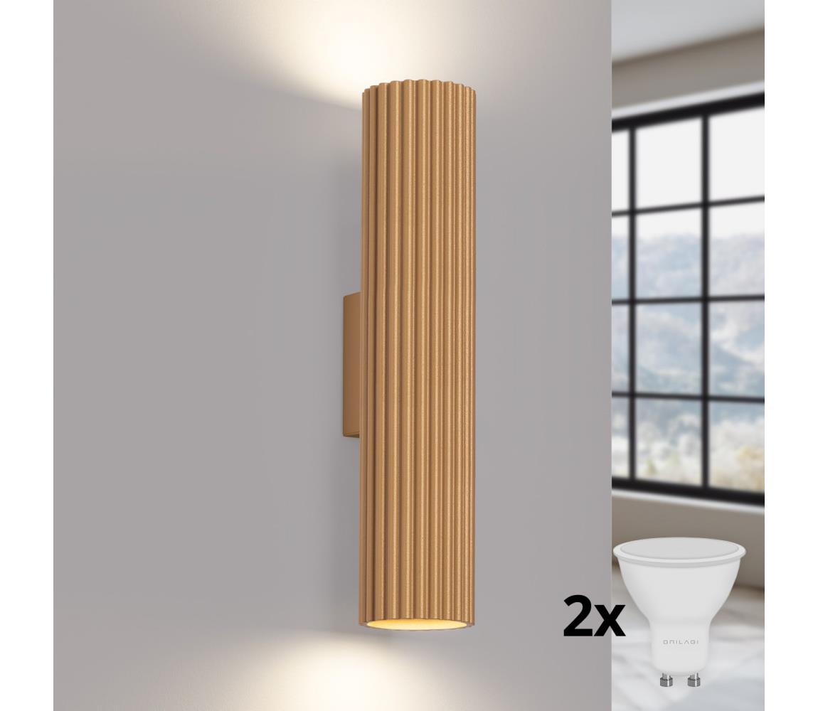 Brilagi - LED nástenné svietidlo CRESTO 2xGU10/10W/230V 30 cm zlaté BR.1558