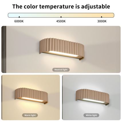 Brilagi - LED nástenné svietidlo FALCON MODERN LED/10W/230V 30 cm 3000/4500/6000K béžové