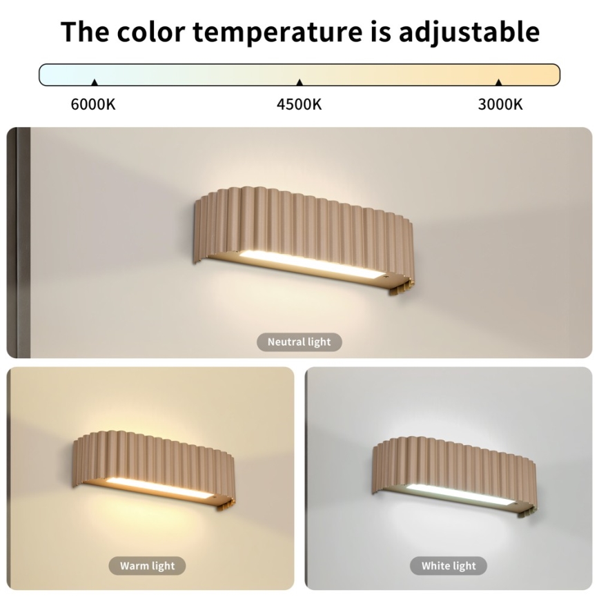 Brilagi - LED nástenné svietidlo FALCON MODERN LED/10W/230V 30 cm 3000/4500/6000K béžové