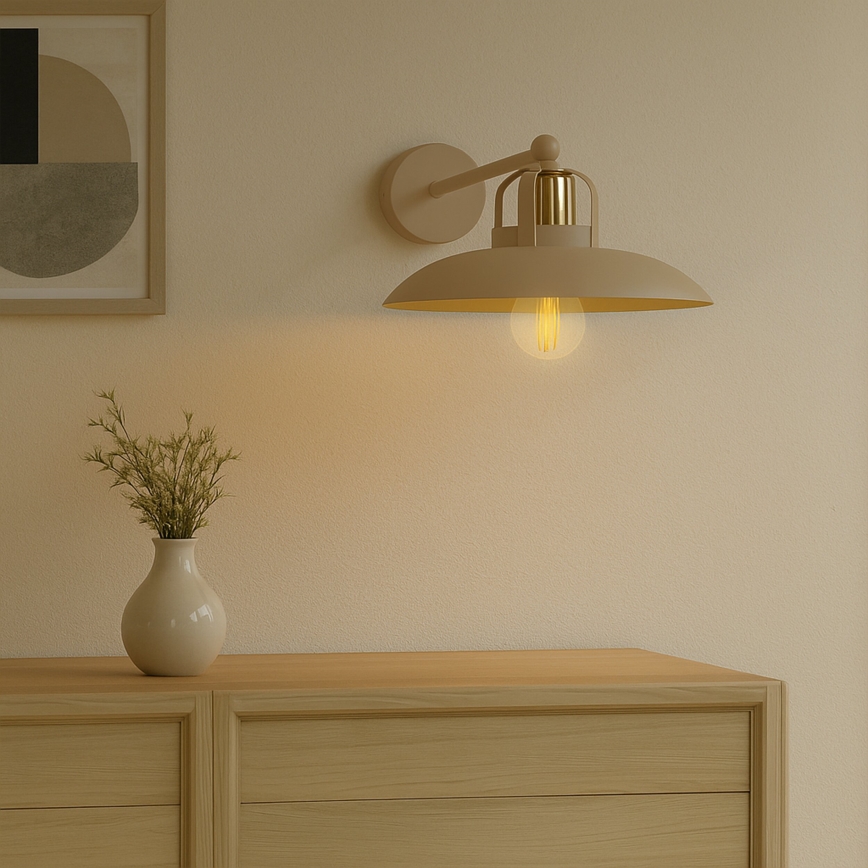 Brilagi - LED Nástenné svietidlo FLAMENGO 1xE27/60W/230V béžová