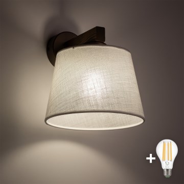 BRILAGI - LED nástenné svietidlo LATTE 1xE27/15W/230V borovica/biela