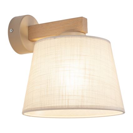 BRILAGI - LED nástenné svietidlo LATTE SABIA 1xE27/15W/230V borovica/béžová