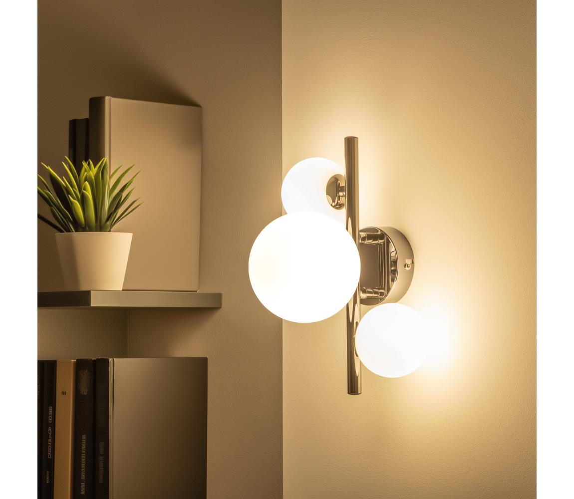 Brilagi - LED nástenné svietidlo MILLA 3xG9/3W/230V čierny chróm/biela 4010-3CW