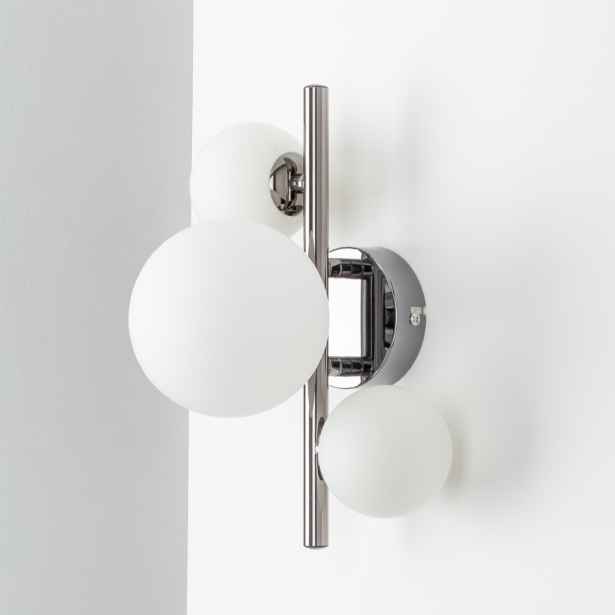 Brilagi - LED nástenné svietidlo MILLA 3xG9/3W/230V čierny chróm/biela