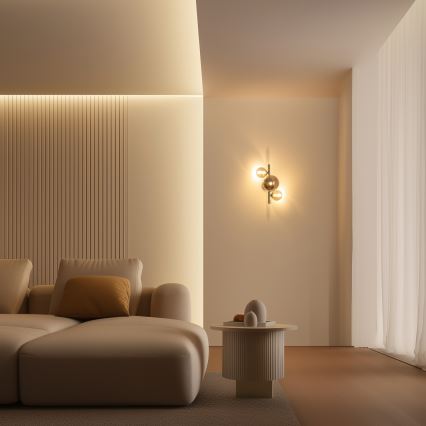 Brilagi - LED nástenné svietidlo MILLA 3xG9/3W/230V čierny chróm/dymová