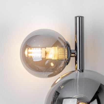 Brilagi - LED nástenné svietidlo MILLA 3xG9/3W/230V čierny chróm/dymová