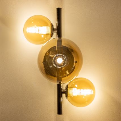 Brilagi - LED nástenné svietidlo MILLA 3xG9/3W/230V čierny chróm/zlatá