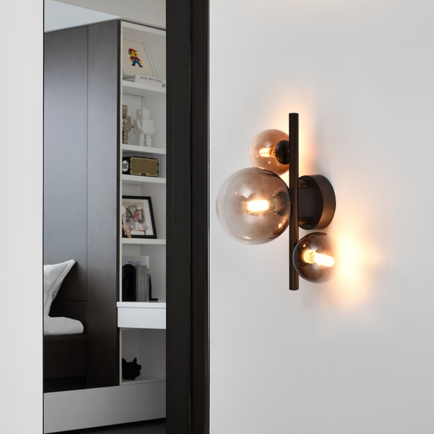 Brilagi - LED nástenné svietidlo MILLA 3xG9/3W/230V hnedá/dymovo-hnedá